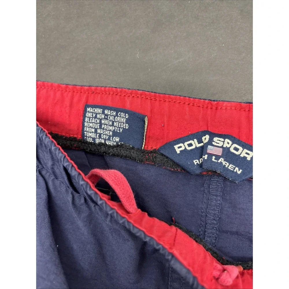 Vintage Polo Ralph Lauren Shorts POLO SPORT Trunks Lined‎ Spell Out Men Sz XL